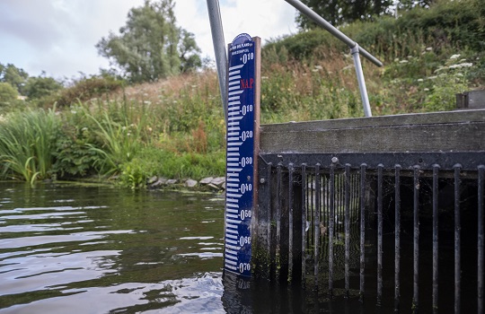 Droogte waterpeil meten
