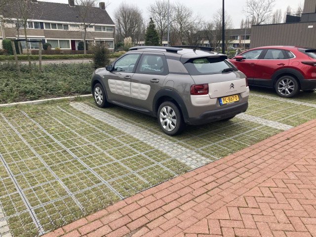 parkeerplek met auto