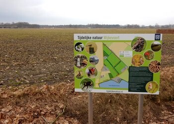 Tijdelijke natuur bord John Geerts